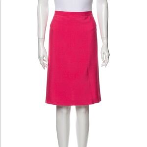 Giorgio Armani Le Collezioni Pink Wool Skirt